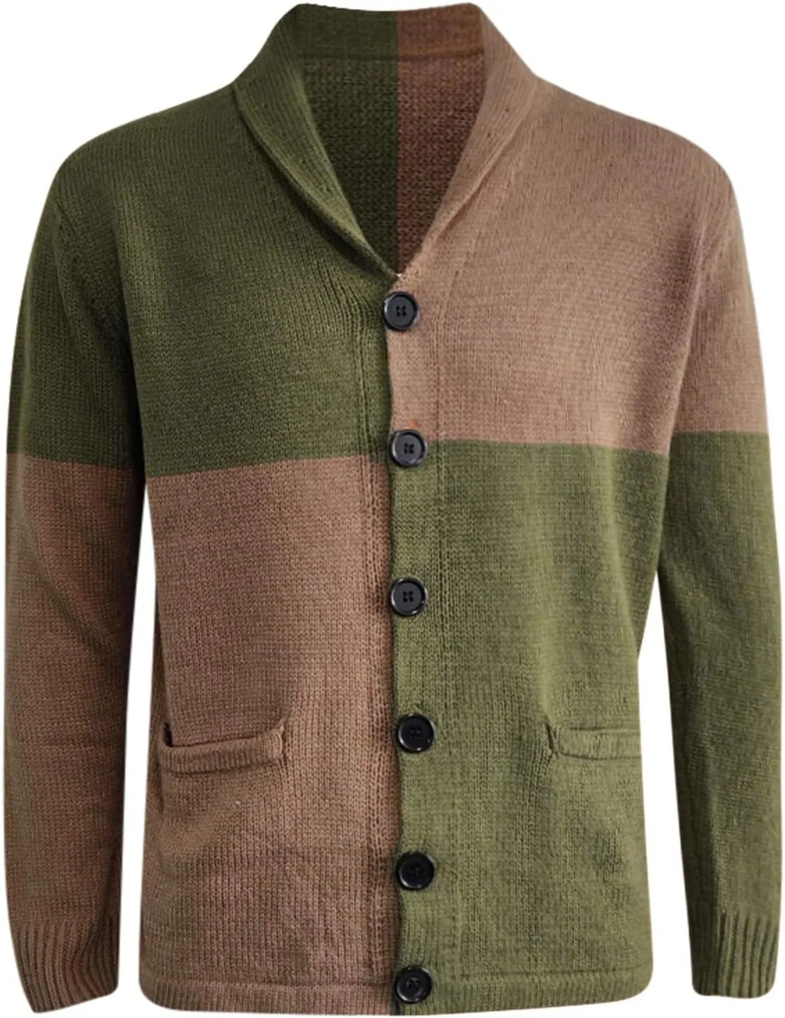 Mens Cardigan Sweater Casual Button Down Long Sleeve V Neck Cable Knitt Sweaters Lightweight Cardigan Sweaters Coat