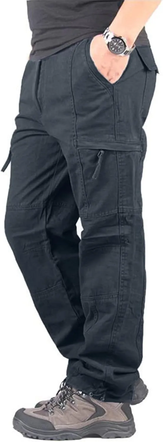 Men's Cargo Pants Mens Fashion Casual Multi Pocket Zipper Buckle Male Cargo Pants Outdoor Pants Tooling Pants