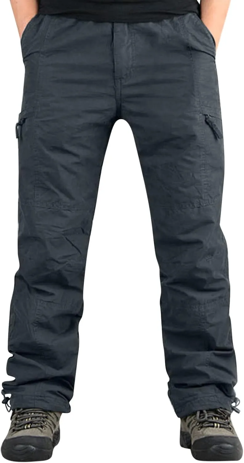 Men's Cargo Pants Mens Fashion Casual Multi Pocket Zipper Buckle Male Cargo Pants Outdoor Pants Tooling Pants