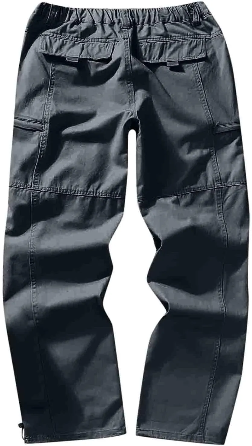 Men's Cargo Pants Mens Fashion Casual Multi Pocket Zipper Buckle Male Cargo Pants Outdoor Pants Tooling Pants