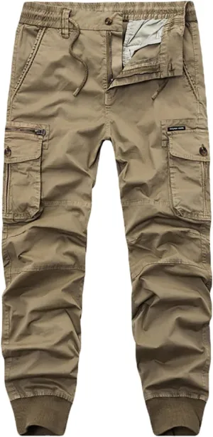 Mens Cargo Pants Outdoor Casual Ripstop Military Combat Pants Hiking Tactical Long Pants Jogger Athletic Pants