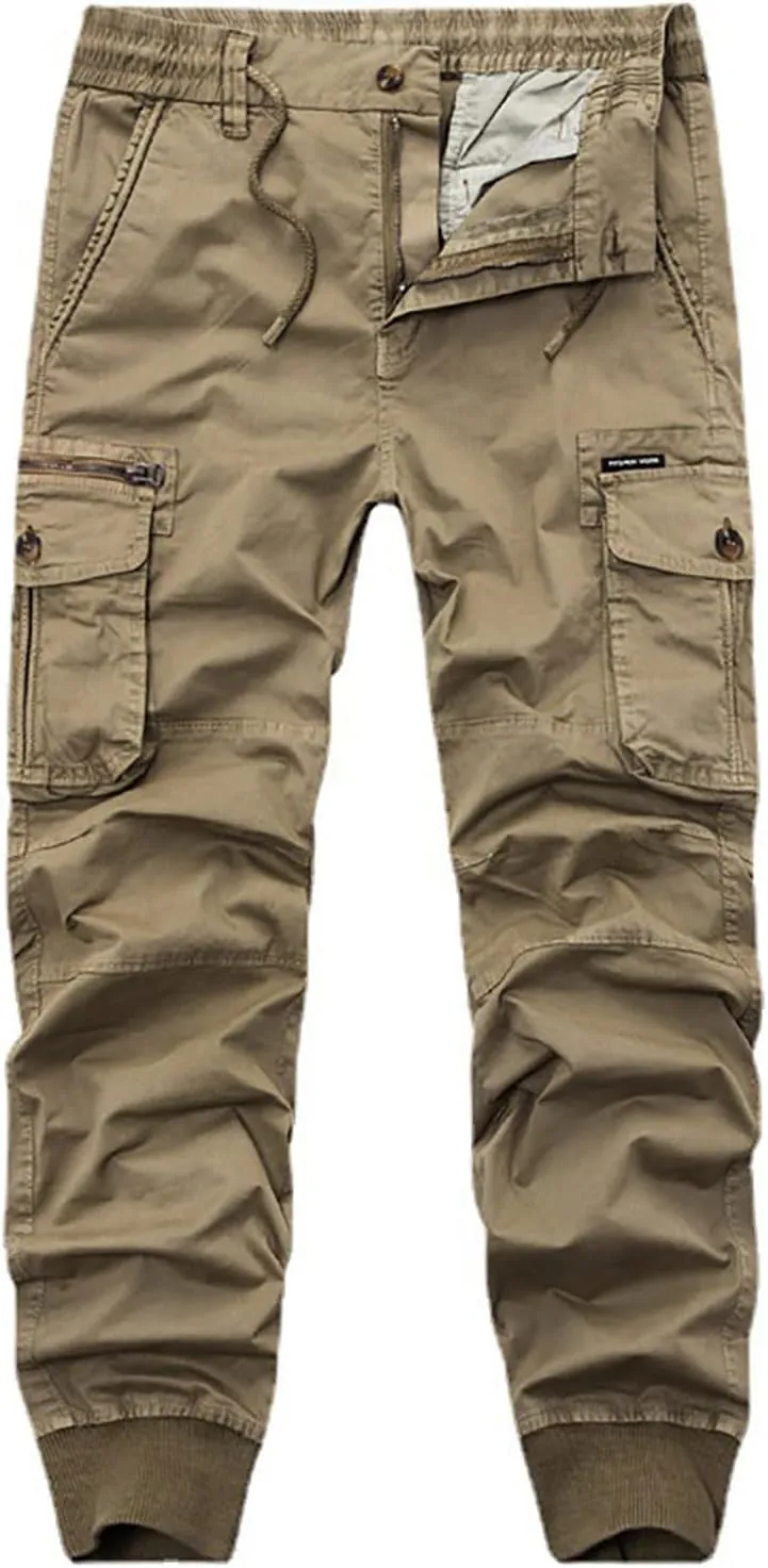 Mens Cargo Pants Outdoor Casual Ripstop Military Combat Pants Hiking Tactical Long Pants Jogger Athletic Pants