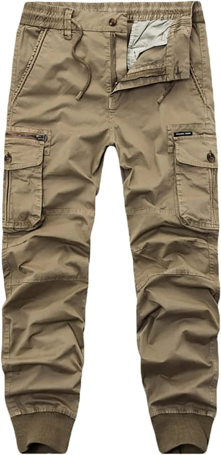 Mens Cargo Pants Outdoor Casual Ripstop Military Combat Pants Hiking Tactical Long Pants Jogger Athletic Pants