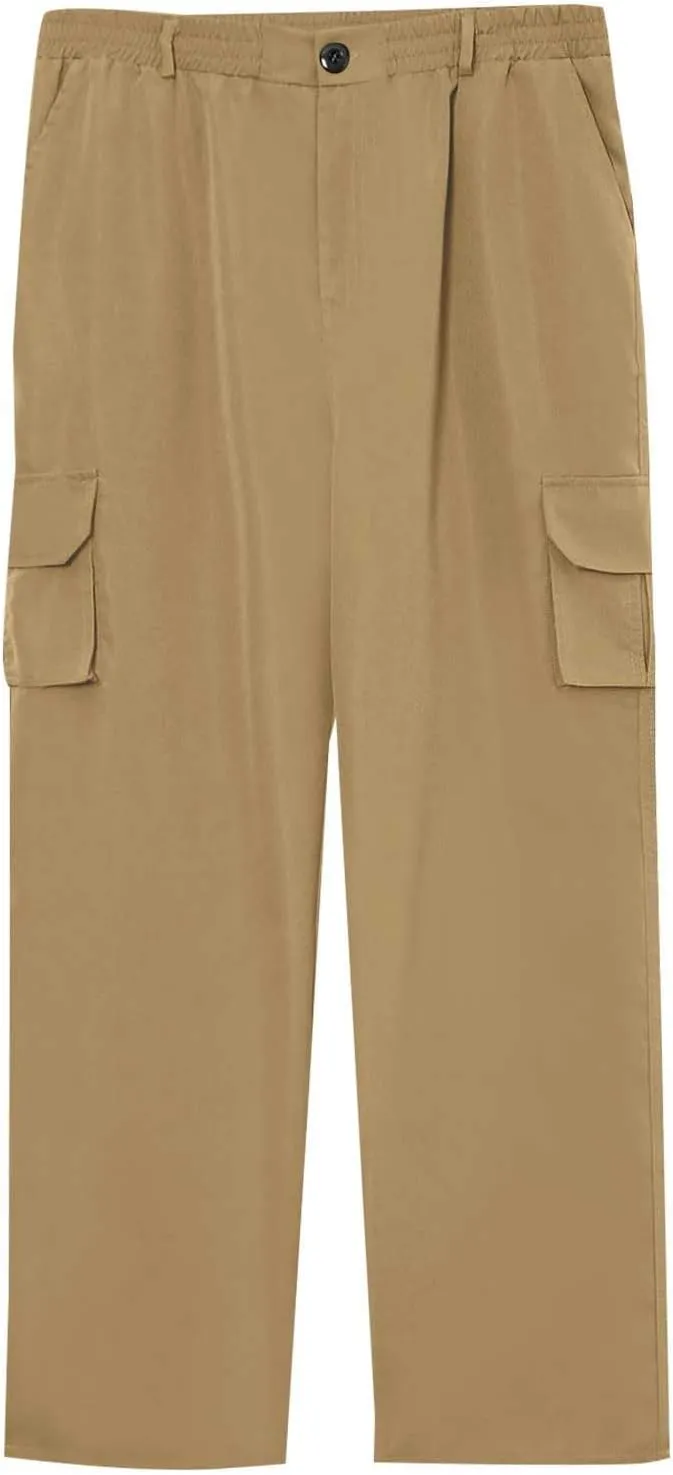 Mens Cargo Pants Relaxed Fit Hiking Work Pants Ripstop Lightweight Flex Tactical Pants with Pockets Chino Pants