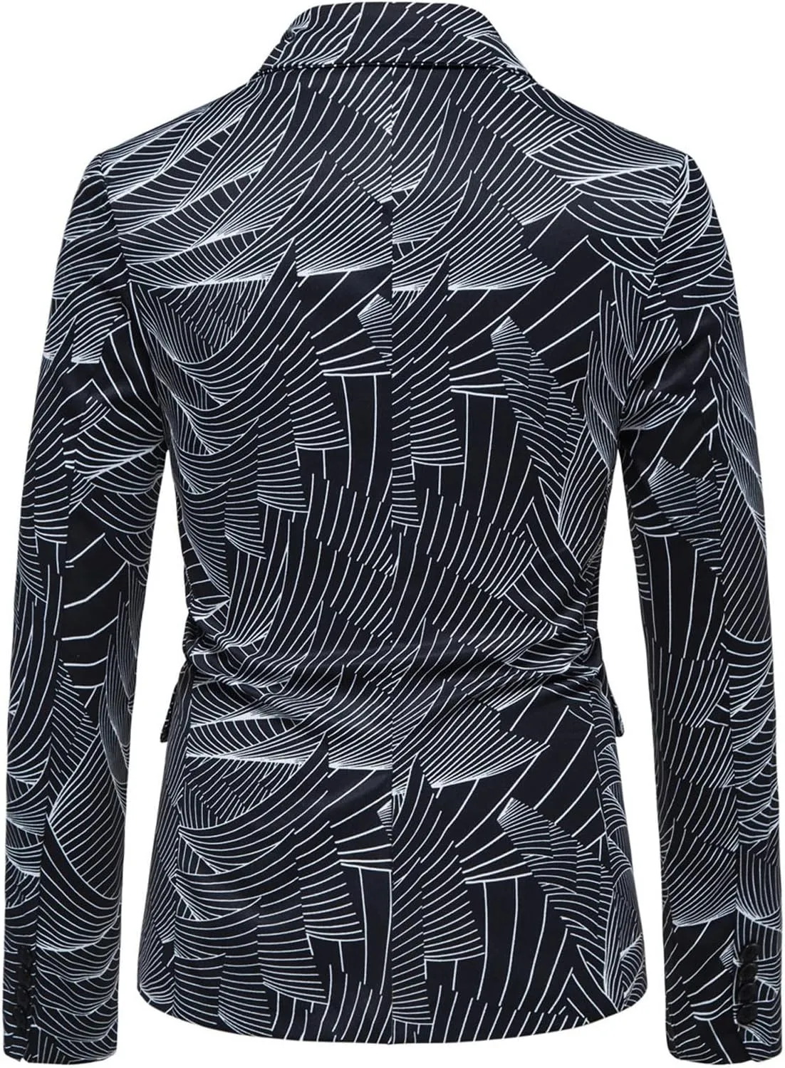 Men's Casual Blazers Striped Print Sport Coats Slim Fit Cotton Sport Jackets One Button Fall Winter Suit Jackets