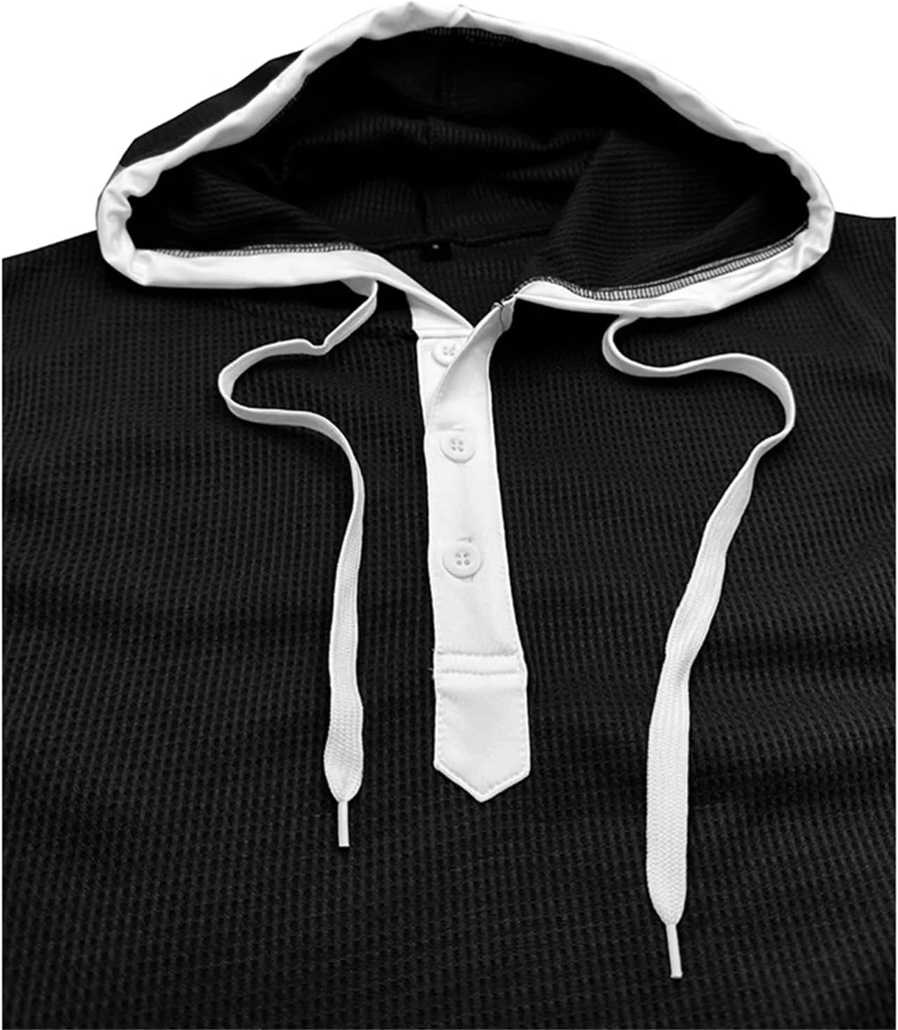 Men's Compression Shirts Trendy V Neck Hooded Pullover Tops Sleeveless Slim Fit Sweatshirt Bodybuilding Gym Tee Solid