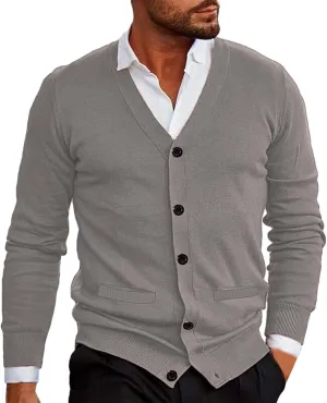 Mens Cotton Cardigan Sweater Casual Long Sleeve Shawl Collar Buttons Down Cable Knit Cardigan Sweater Cardigan Sweater