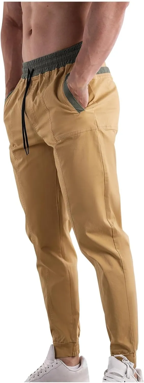 Mens Drawstring Hiking Cargo Pants Outdoor Performance Pants Leisure Belted Foot Pants Fashion Pants Fall Pants