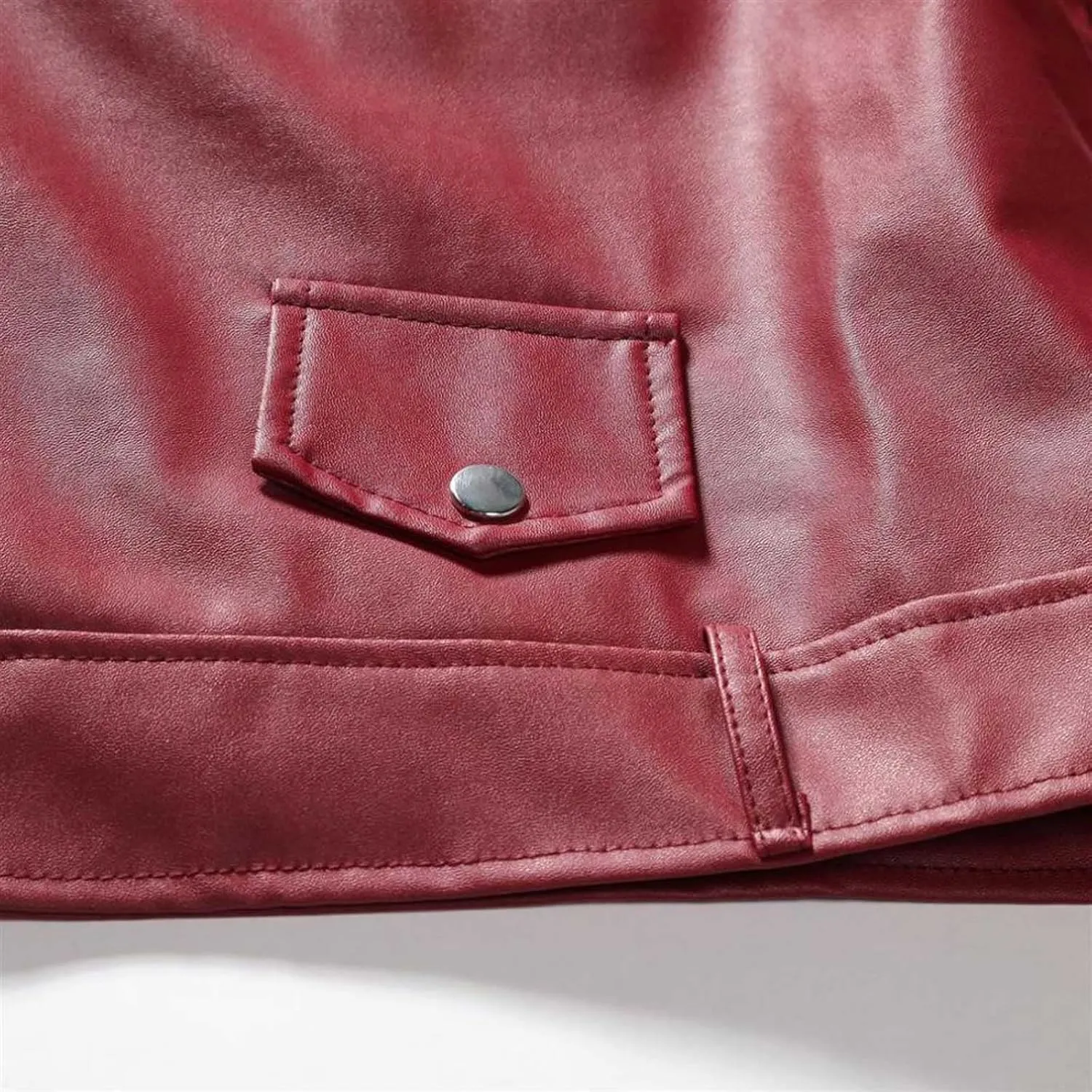 Men's Faux Leather Jackets Motorcycle Racer Jackets Zip-Up Moto Biker Coat Bomber Jackets Lapel Slim Fit Leather Jacket