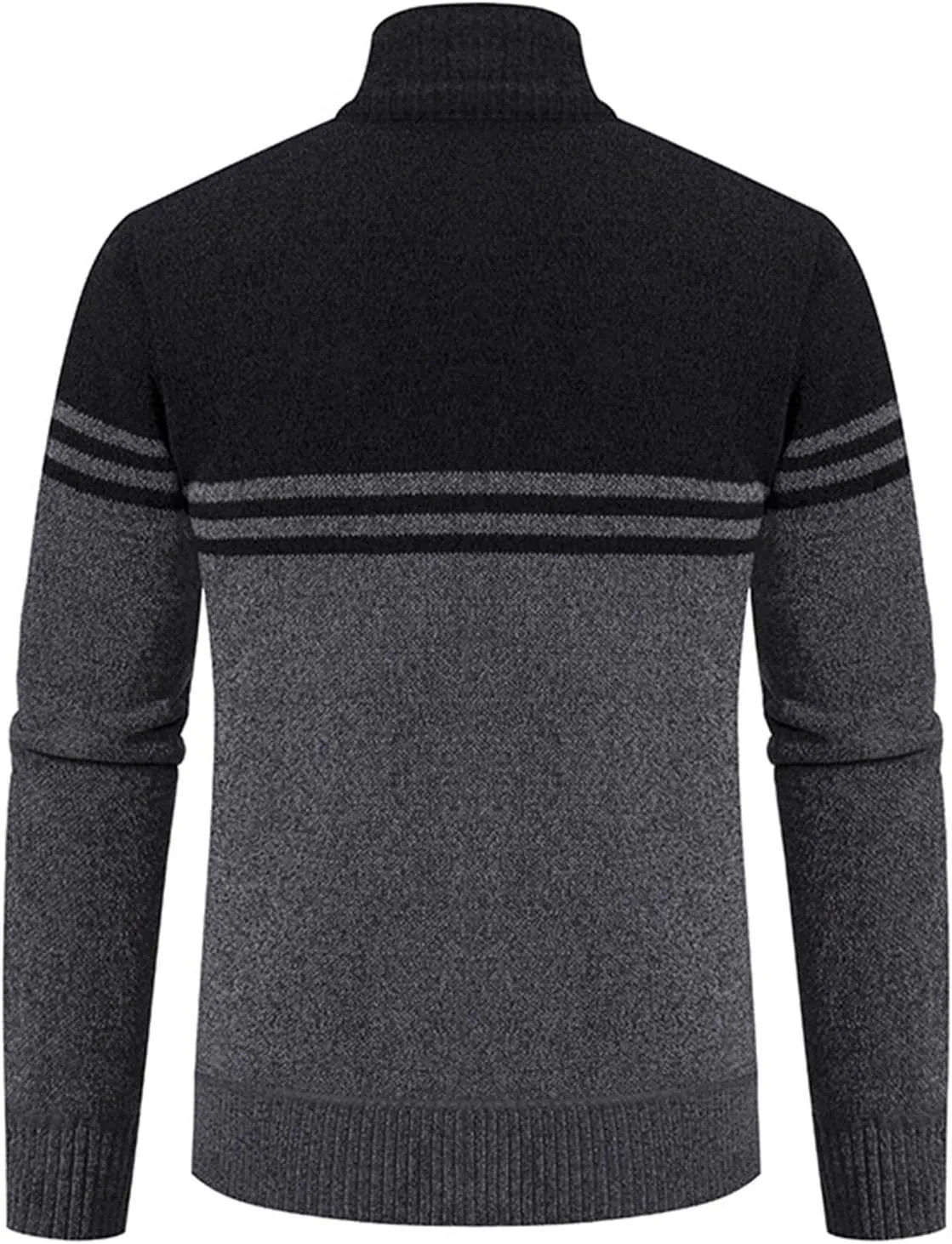 Mens Full Zip Cardigan Sweaters Stand Collar Knitwears Slim Fit Knitted Sweater Fall Winter Warm Coats Fall Top