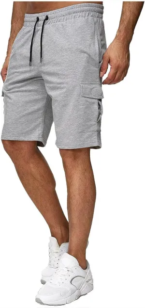 Mens Hiking Cargo Shorts Elastic Waist Short Pant Muscle Fit Bodybuilding Training Shorts Men Hiking Shorts