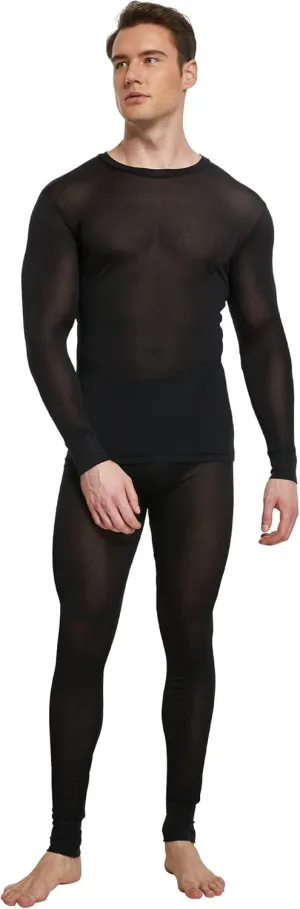 Men's Pure Mulberry Silk Knitted Thermal Underwear Long Johns Bottom