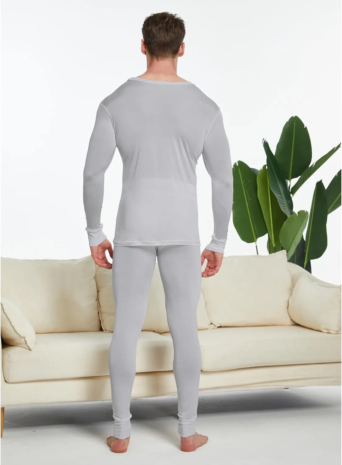 Men's Pure Mulberry Silk Knitted Thermal Underwear Long Johns Bottom