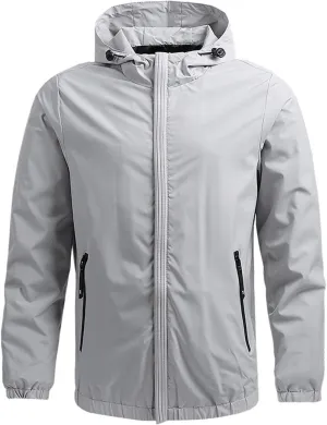Mens Rain Jackets Waterproof with Hood Lightweight Mens Windbreaker Jackets for Fishing Winter Coats Fall Jackets
