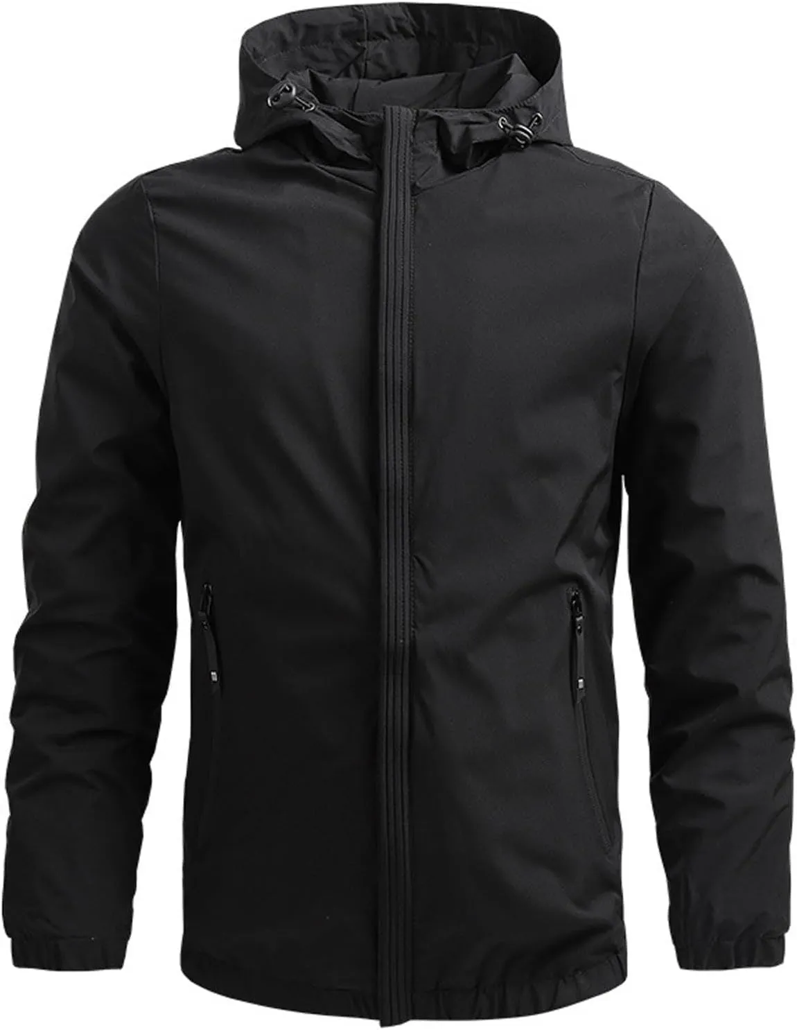 Mens Rain Jackets Waterproof with Hood Lightweight Mens Windbreaker Jackets for Fishing Winter Coats Fall Jackets