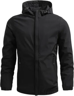 Mens Rain Jackets Waterproof with Hood Lightweight Mens Windbreaker Jackets for Fishing Winter Coats Fall Jackets