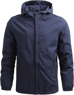Mens Rain Jackets Waterproof with Hood Lightweight Mens Windbreaker Jackets for Fishing Winter Coats Fall Jackets