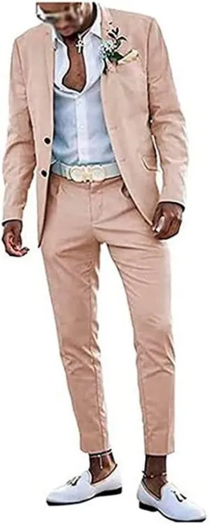 Men's Slim Fit Mint Green Summer Wedding Suits 2 PC Two Buttons Prom Suits Men Suits Dinner Suits