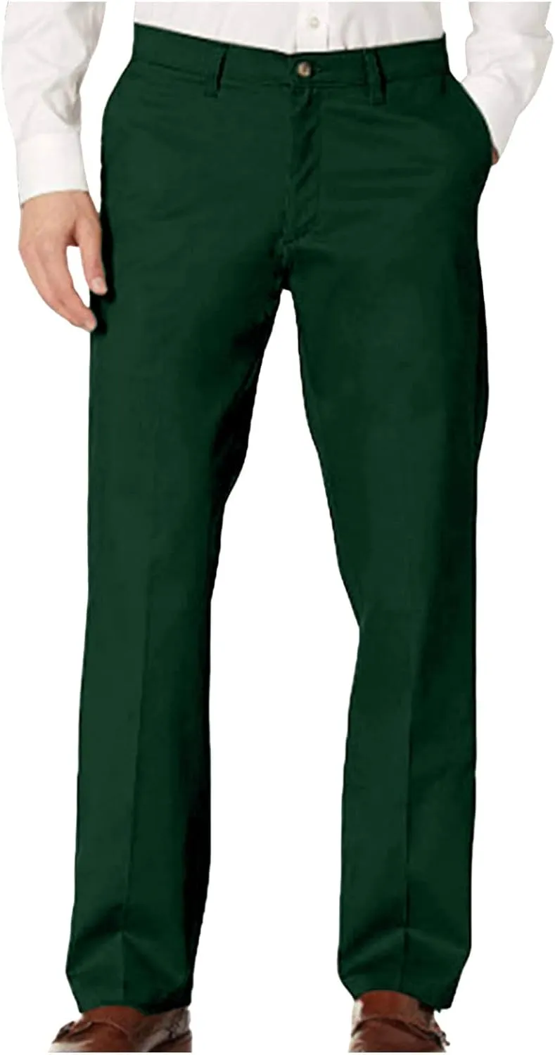 Mens Stretch Dress Pants Classic Fit Flat Front Pants Casual Mens Lightweight Golf Work Suit Pants Slim Fit Dress Pants