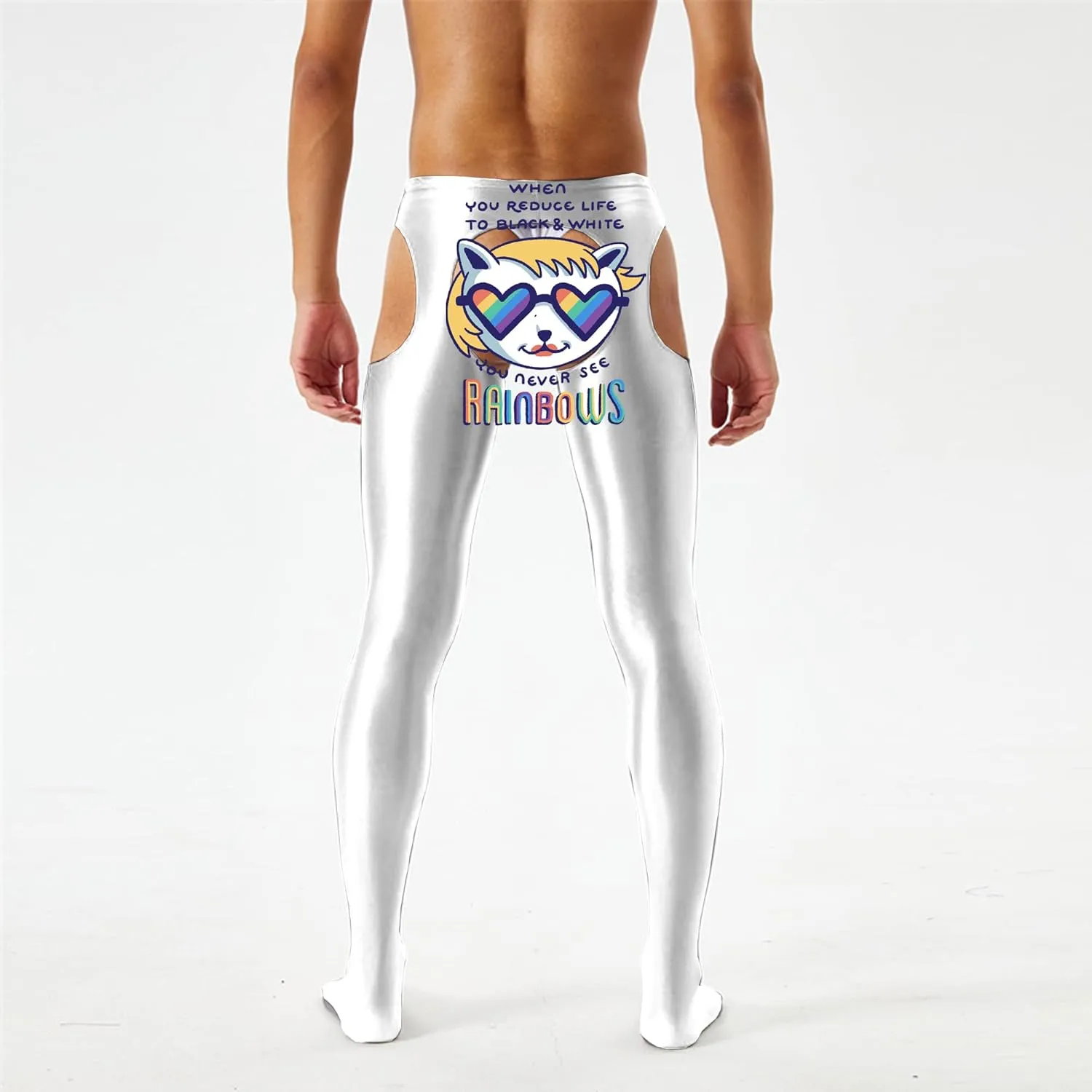 Men's Stretch Ice Silk Underwear Base Layer Legging Tights Mesh Long Johns Pants