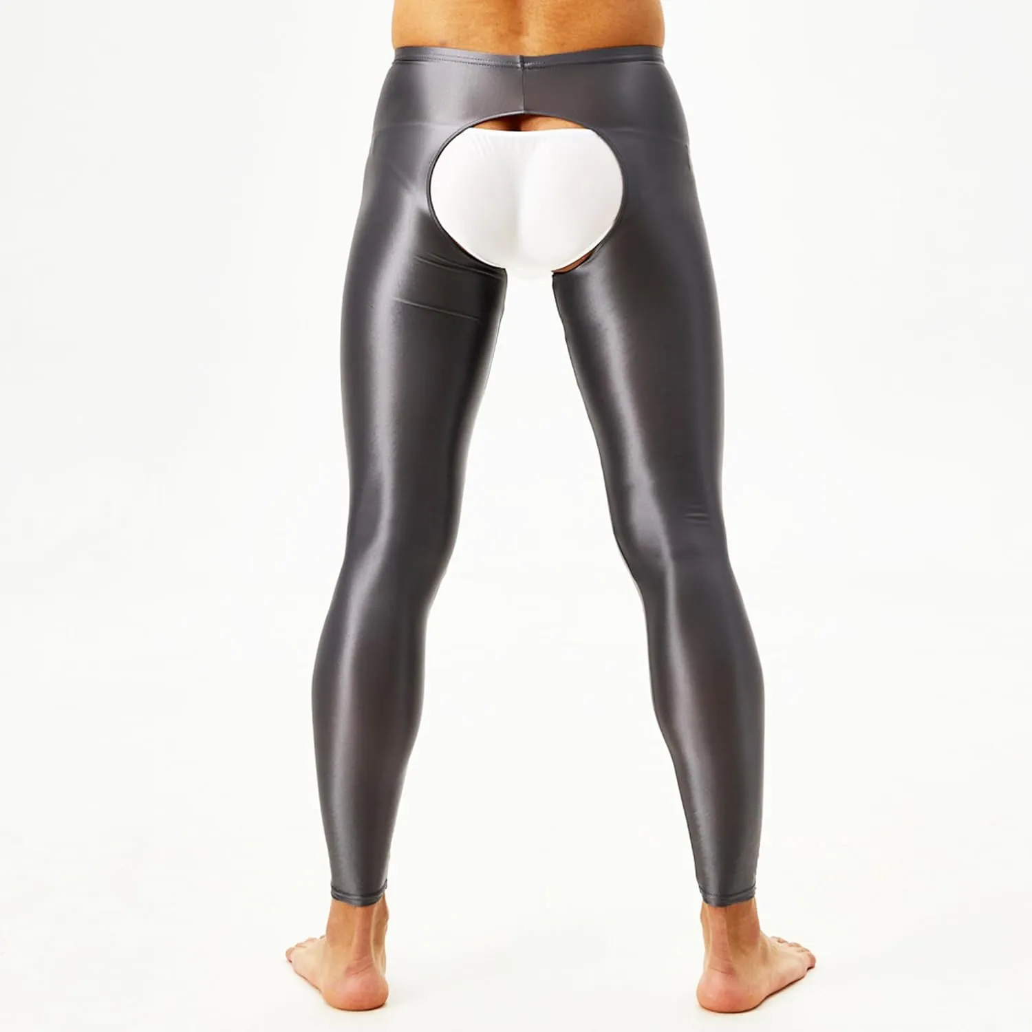 Men's Stretch Ice Silk Underwear Base Layer Legging Tights Mesh Long Johns Pants