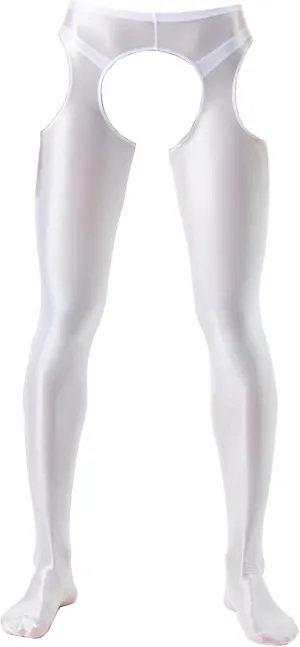 Men's Stretch Ice Silk Underwear Base Layer Legging Tights Mesh Long Johns Pants