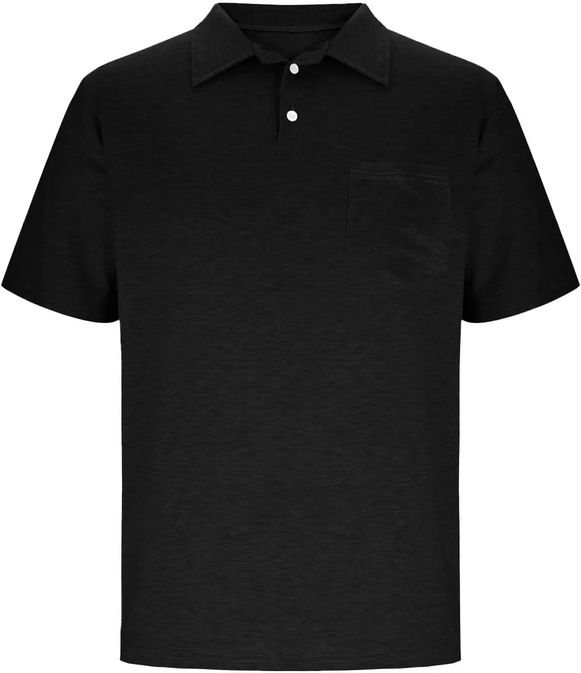 Mens Summer Shirts Casual Short Sleeve Performance Golf T-Shirt Basic 3 Button Up Collared Tee Tops with Pocket