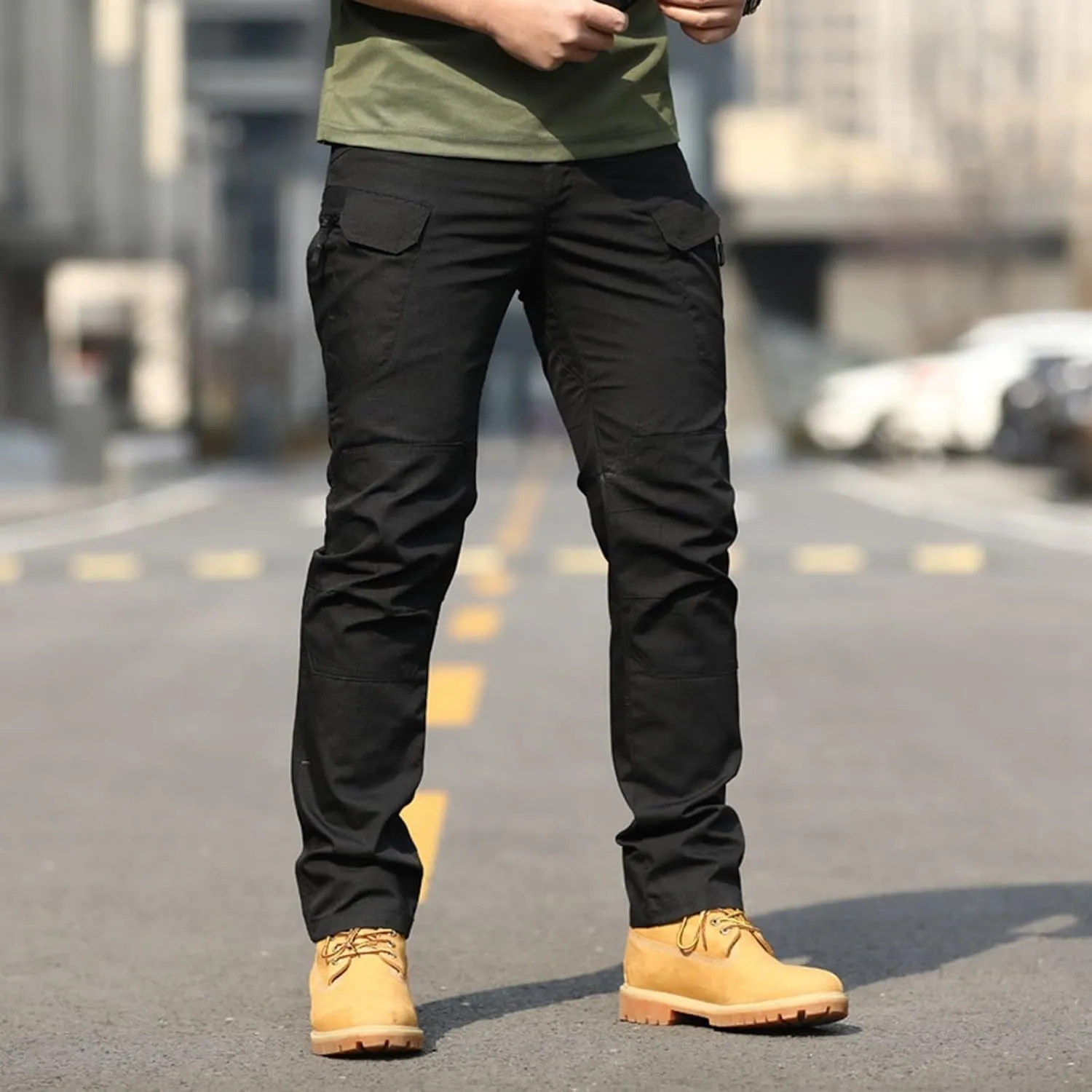 Mens Tactical Cargo Pants Work Hiking Pants Lightweight Outdoor Pants with Multi Pockets Relaxed Fit Camo Cargo Pants
