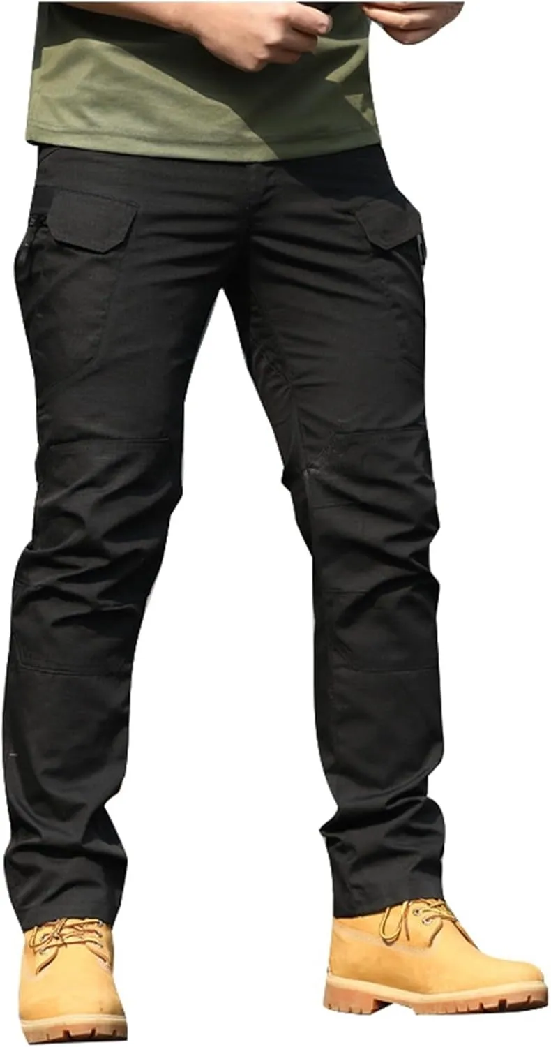 Mens Tactical Cargo Pants Work Hiking Pants Lightweight Outdoor Pants with Multi Pockets Relaxed Fit Camo Cargo Pants