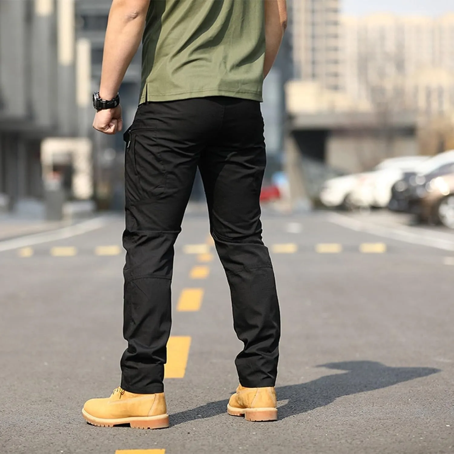 Mens Tactical Cargo Pants Work Hiking Pants Lightweight Outdoor Pants with Multi Pockets Relaxed Fit Camo Cargo Pants