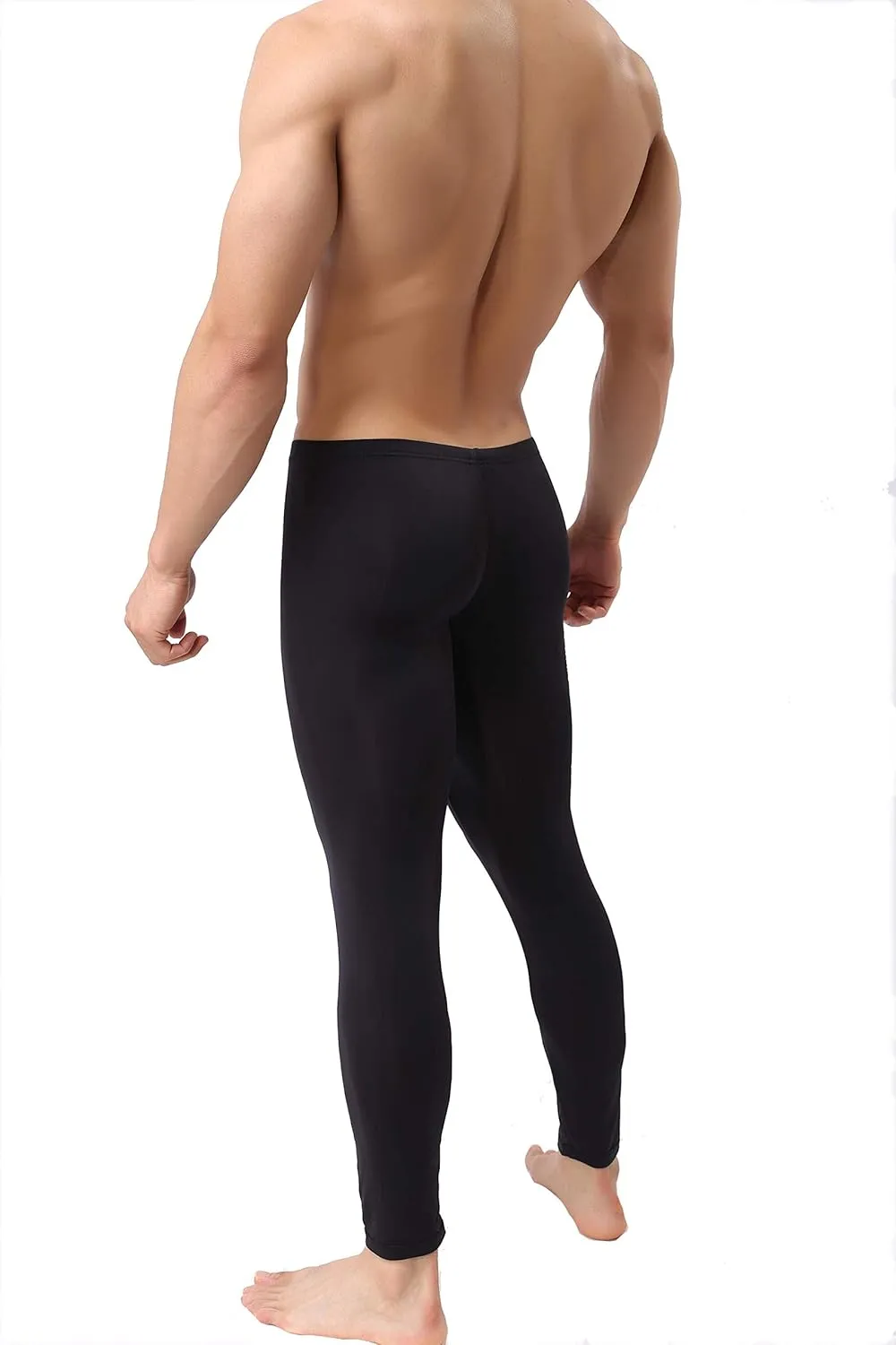 Mens Thin Ice Silk Compression Baselayer Thermal Long Johns Underwear