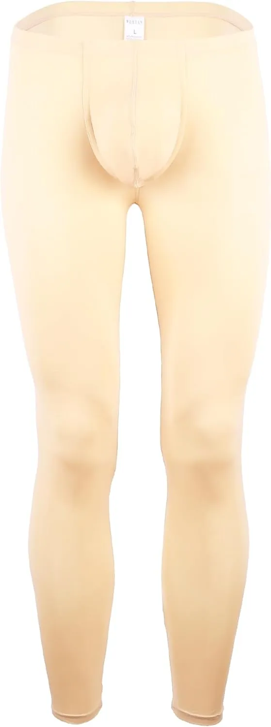 Mens Thin Ice Silk Compression Baselayer Thermal Long Johns Underwear