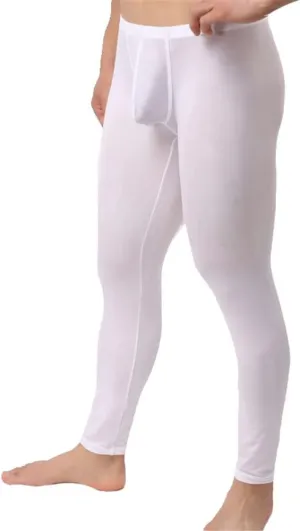 Mens Thin Ice Silk Compression Baselayer Thermal Long Johns Underwear