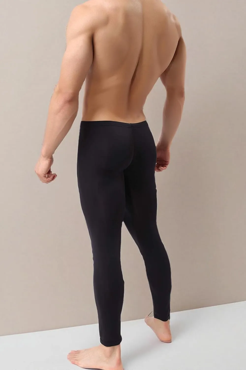 Mens Thin Ice Silk Compression Baselayer Thermal Long Johns Underwear
