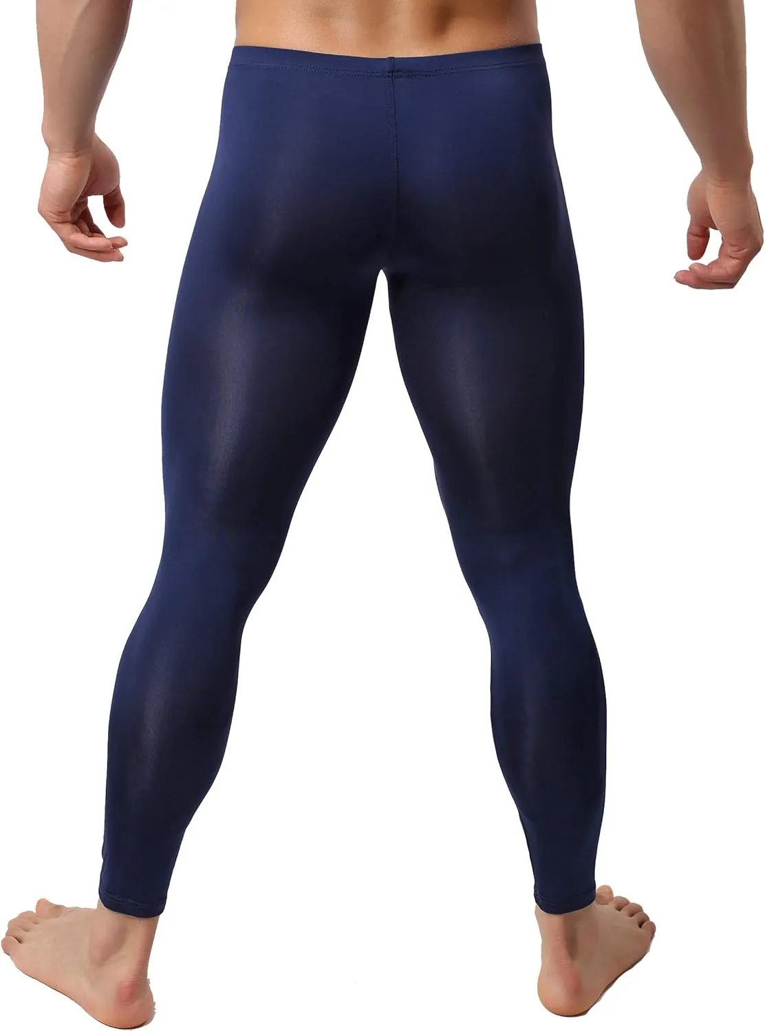 Mens Thin Ice Silk Compression Baselayer Thermal Long Johns Underwear