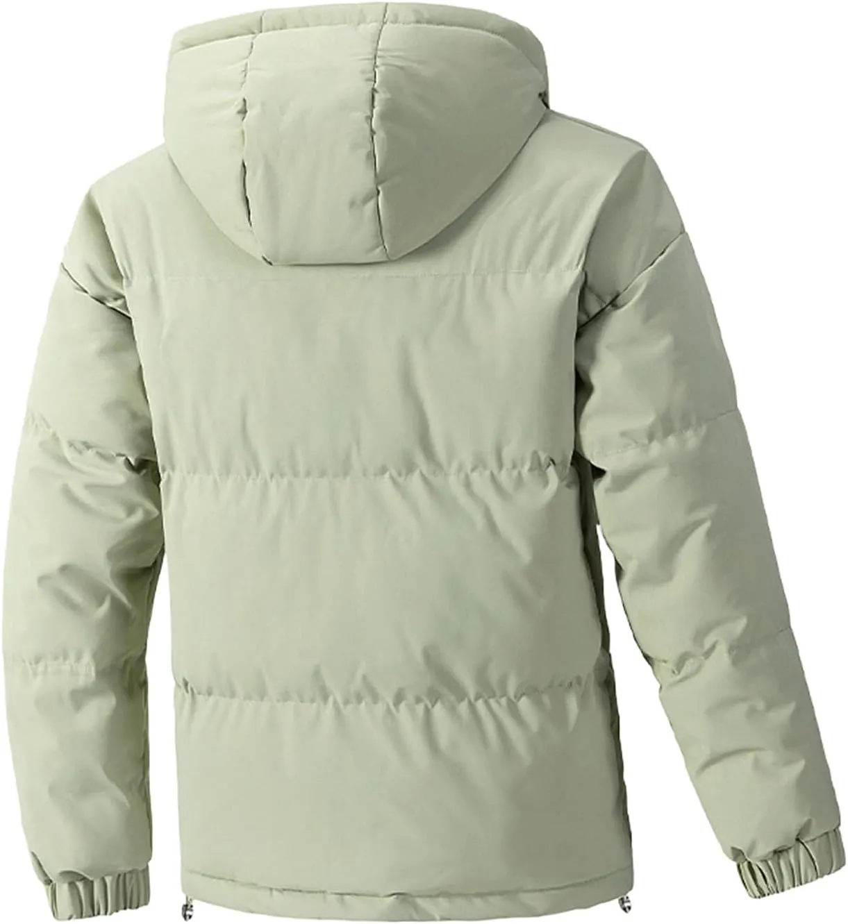 Men's Winter Loose Puffer Jackets Fashion Hooded Warm Hooded Windproof Down Coat Padded Thicken Hiking Parka Jackets
