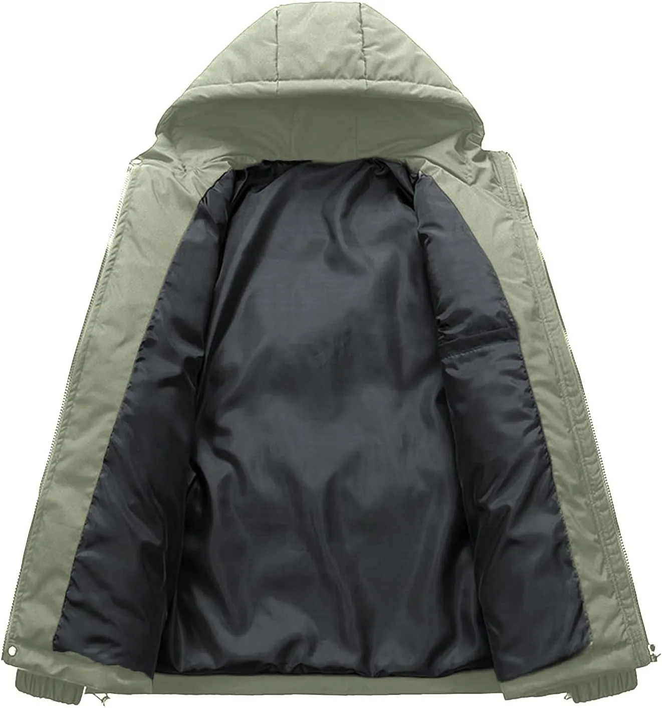 Men's Winter Loose Puffer Jackets Fashion Hooded Warm Hooded Windproof Down Coat Padded Thicken Hiking Parka Jackets