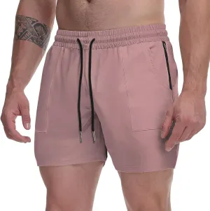 Mens Workout Shorts Lightweight Slim Gym Shorts 5 Inch Quick Dry Athletic Running Shorts