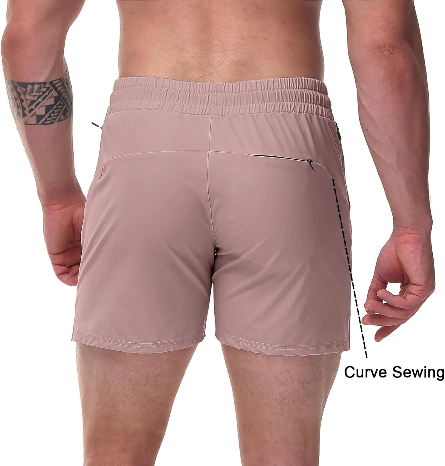 Mens Workout Shorts Lightweight Slim Gym Shorts 5 Inch Quick Dry Athletic Running Shorts