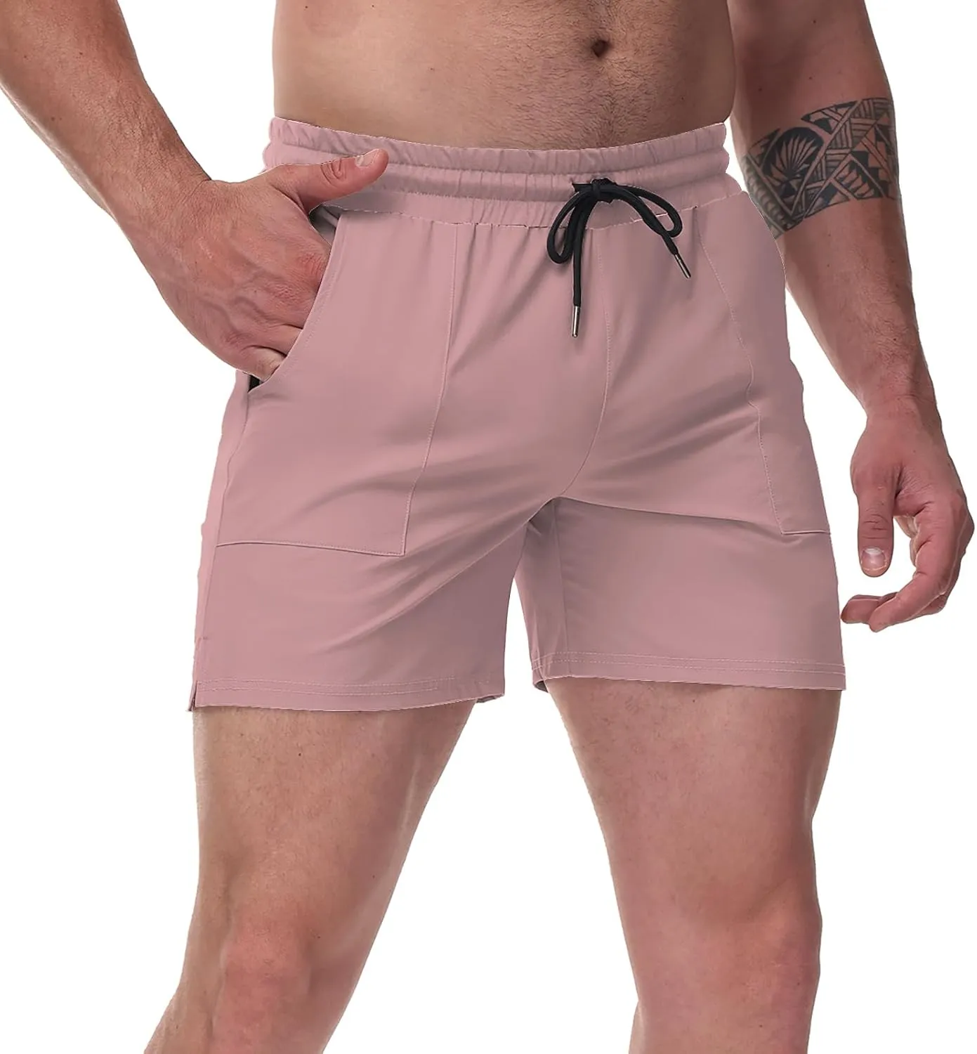 Mens Workout Shorts Lightweight Slim Gym Shorts 5 Inch Quick Dry Athletic Running Shorts