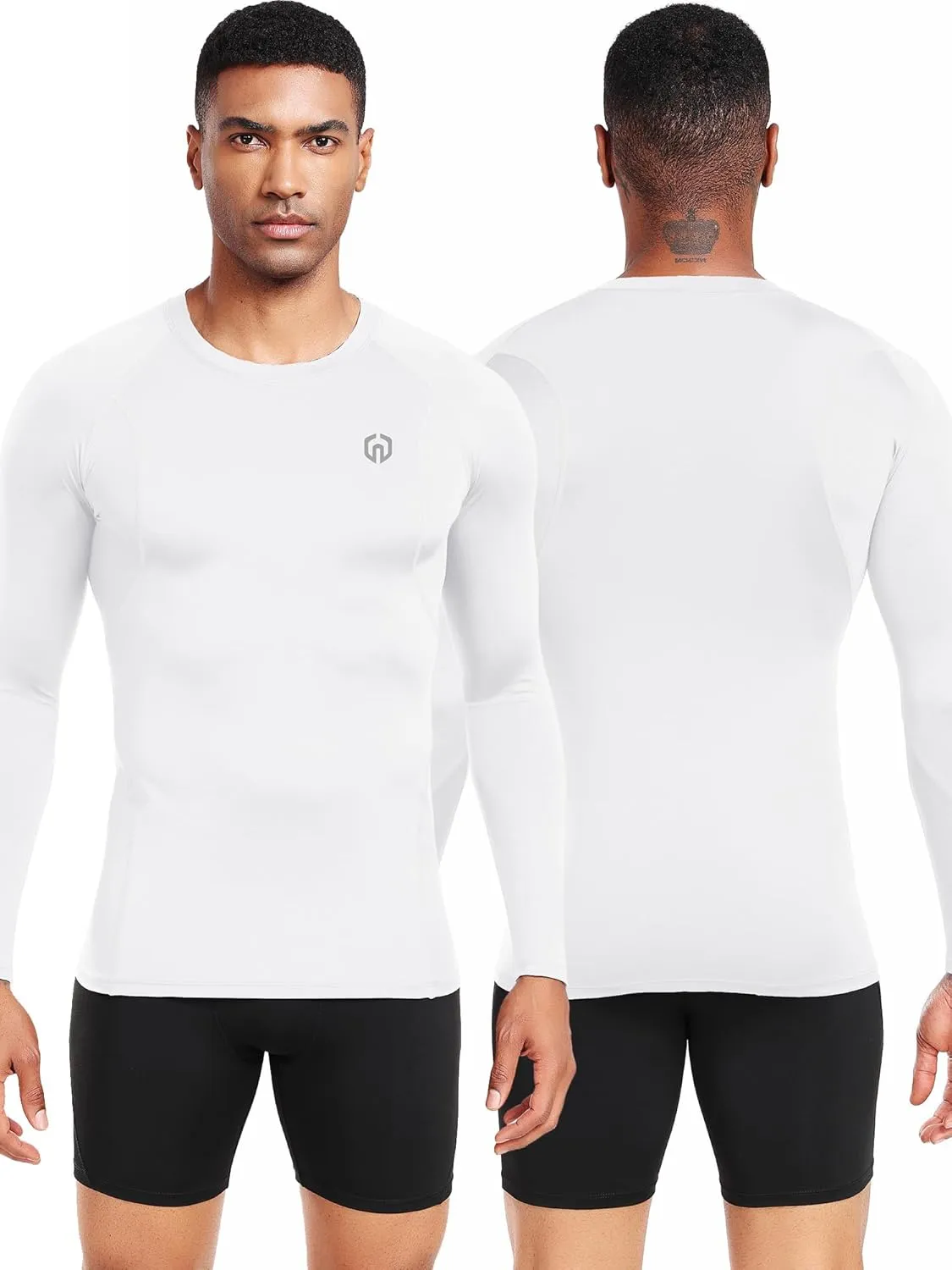 NELEUS 4 Pack Men's Workout Long Sleeve Shirts Compression Dry Fit Muscle Tops