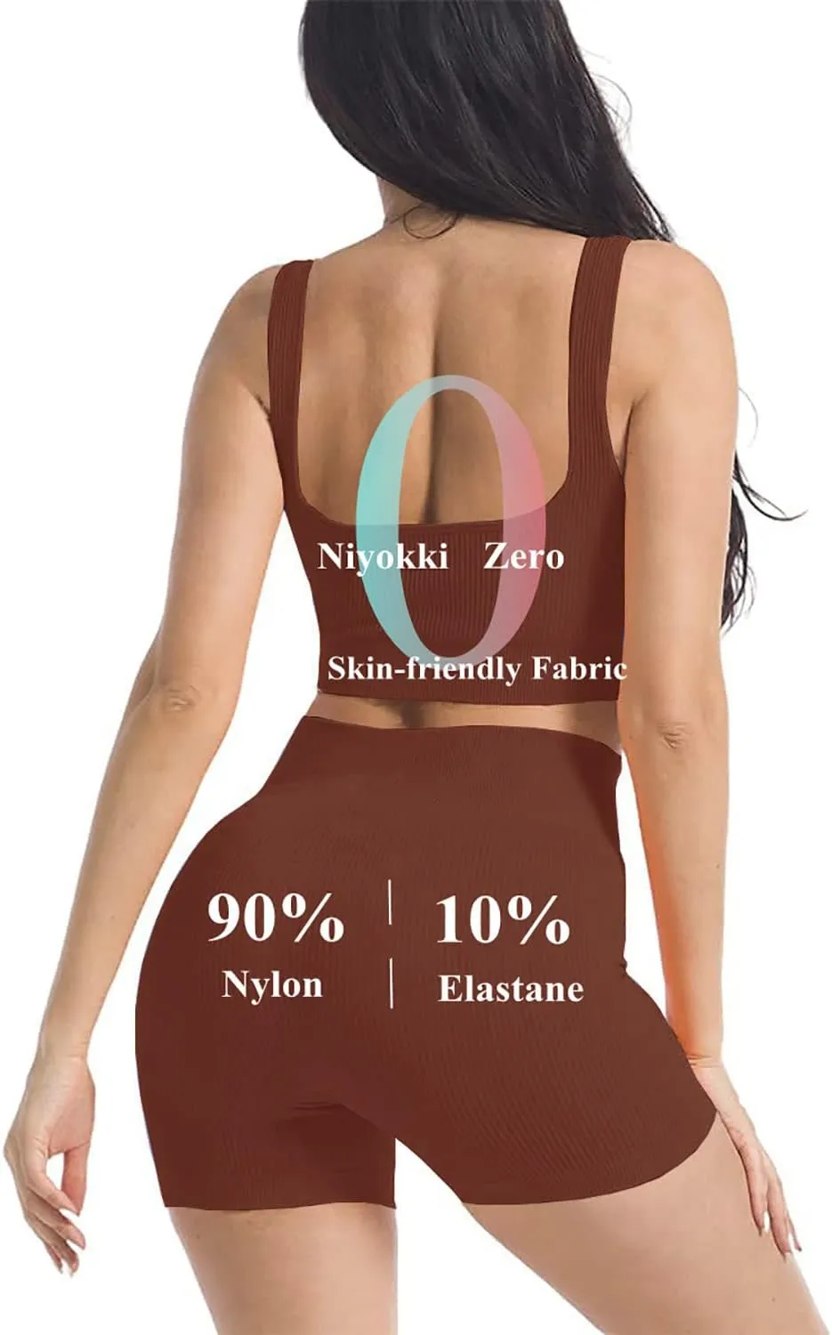 niyokki Workout Sets for Women Seamless Crop Tops Leggings Matching 2 Pieces Outfits Two Piece Yoga Workout Outfits