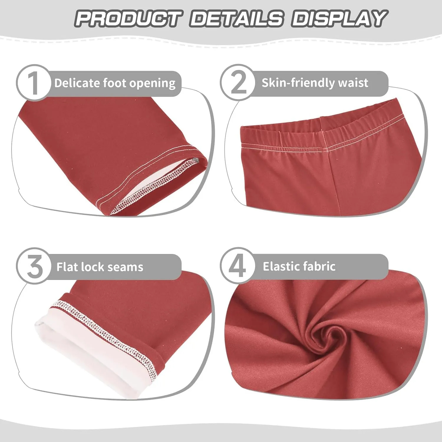 ODAWA White Girls Leggings Girls Stretch Leggings Ankle Length Girls and Toddlers' Leggings, (4-10 Years)