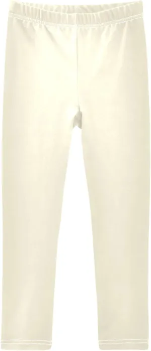 ODAWA White Girls Leggings Girls Stretch Leggings Ankle Length Girls and Toddlers' Leggings, (4-10 Years)