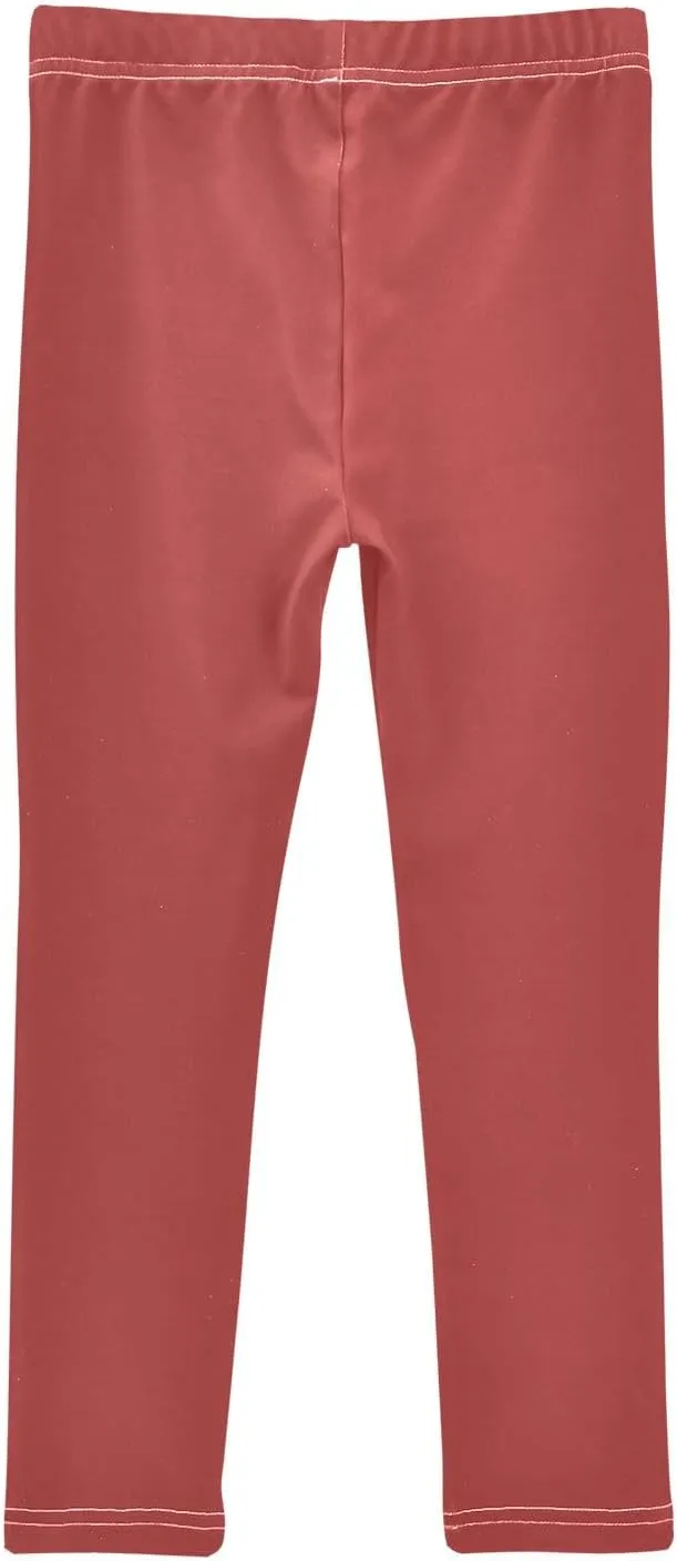 ODAWA White Girls Leggings Girls Stretch Leggings Ankle Length Girls and Toddlers' Leggings, (4-10 Years)