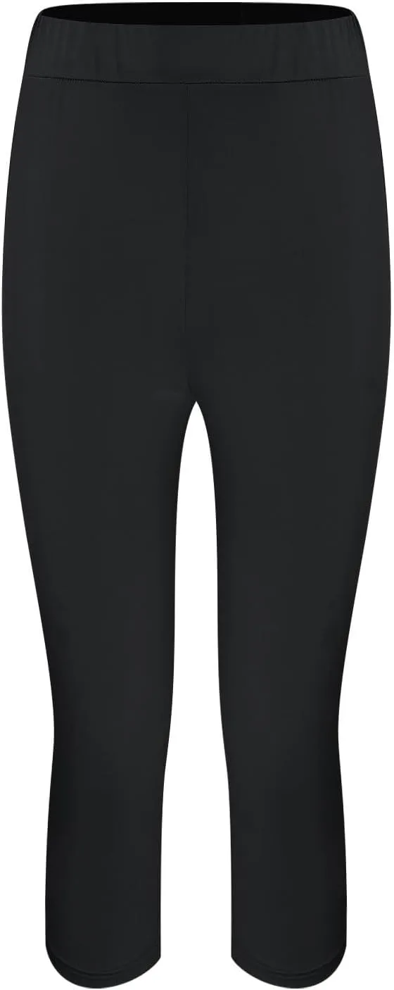 Plus Size Leggings Printed Stretch High Waist Elastic Cropped Pants Resort Beach Leggings Leggings with Pockets