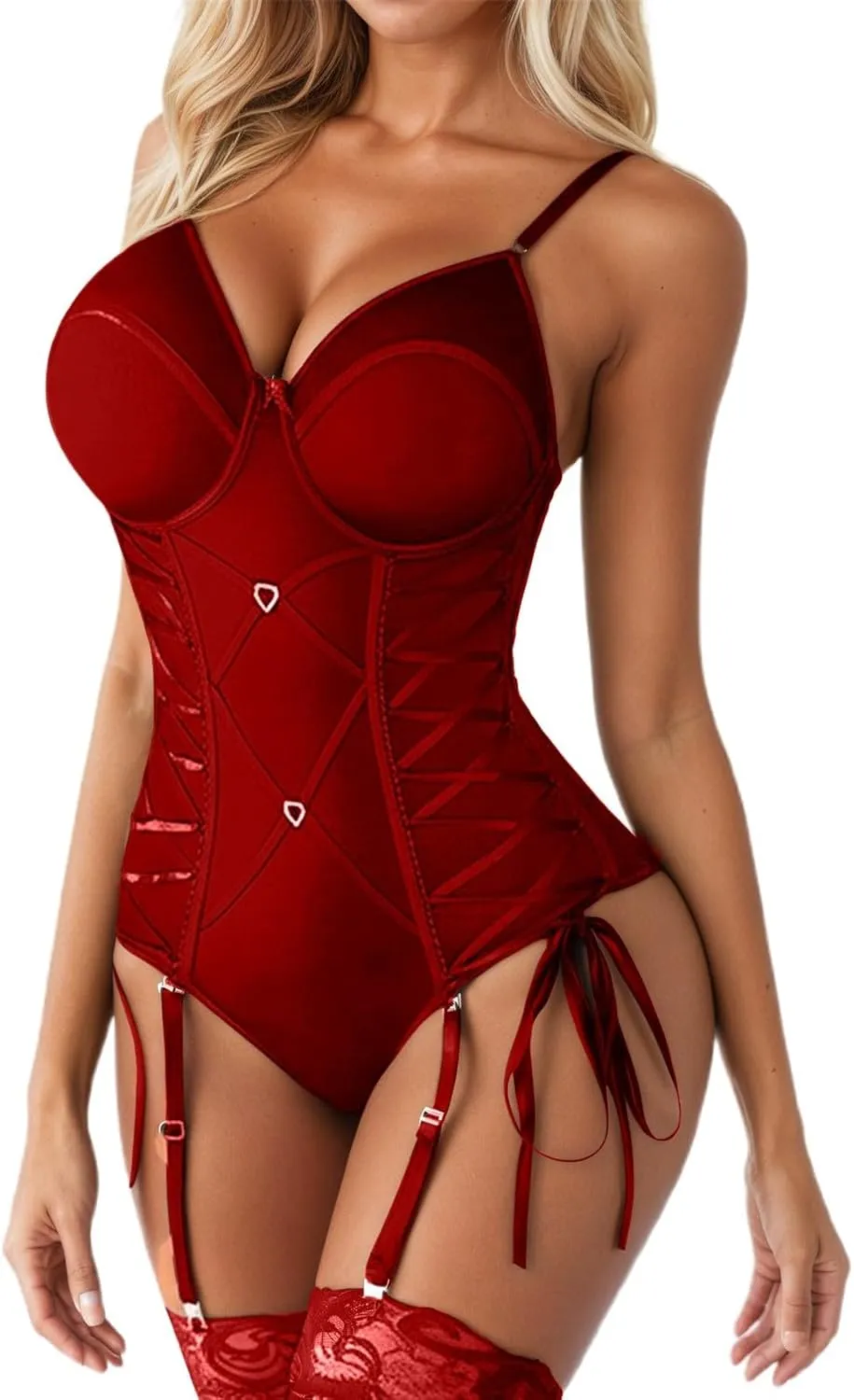 Plus Size Lingerie for Curvy Women See Through Lingerie Set Babydoll Lingerie Strappy Bra and Panty