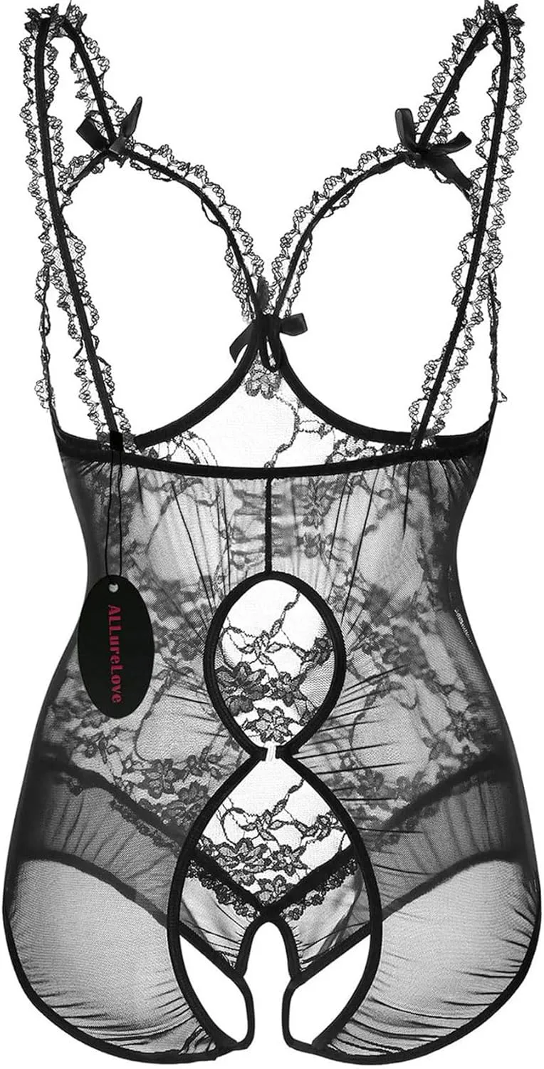 Plus Size Lingerie for Women Sexy One-Piece Teddy Valentine's Day Lingerie Bodysuit