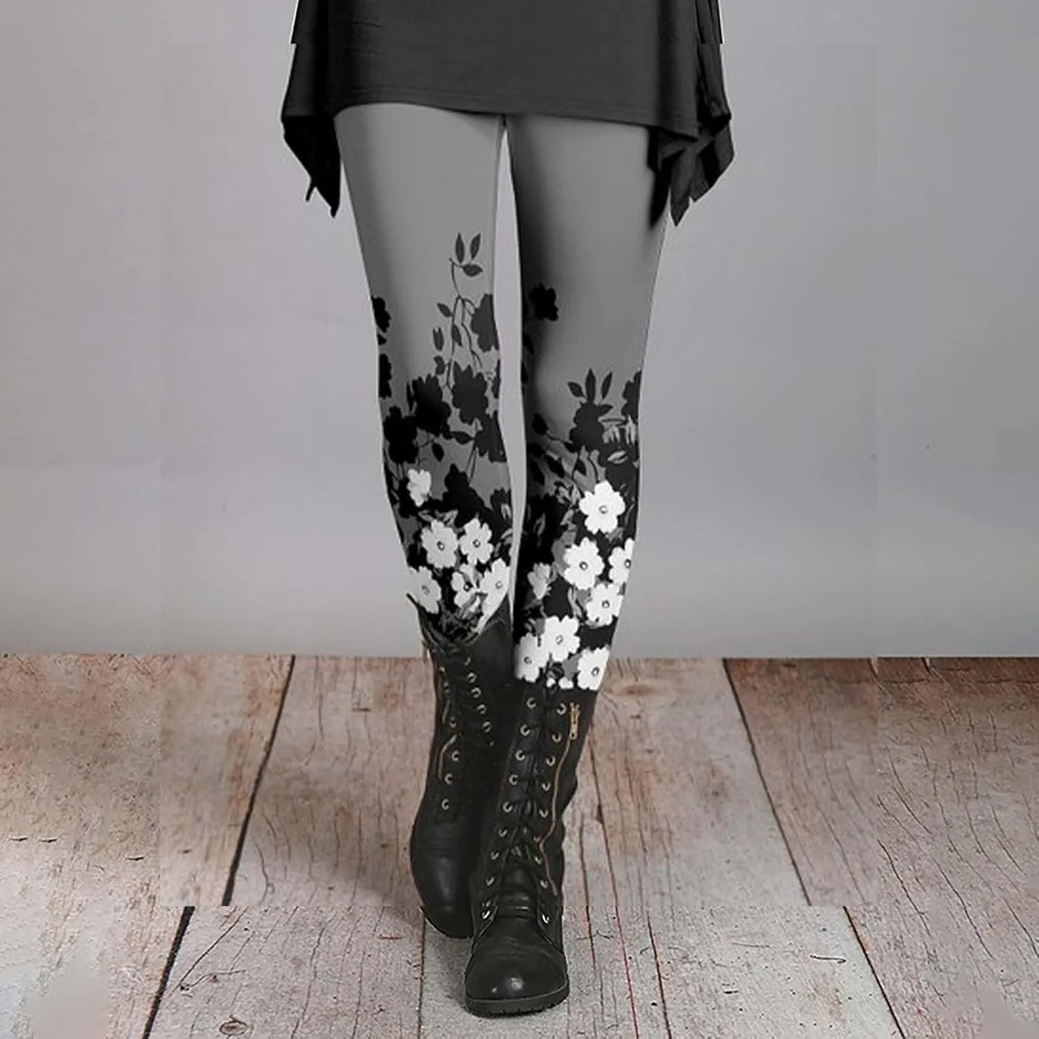 Plus Size Plaid Leggings for Women Leggings with Pockets for Women Prints Butt Lifting Workout Leggings