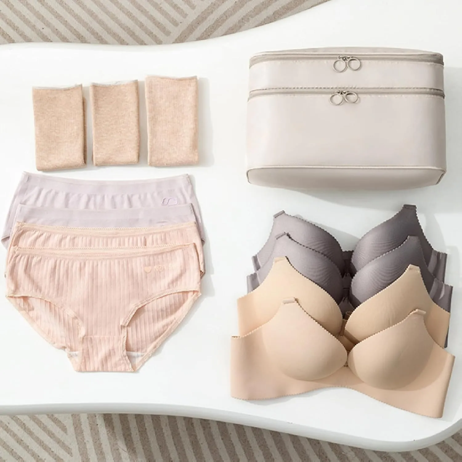 Portable Underwear Bra Storage Bag Waterproof Travel Organizers Multi-Layer Toiletry Packing Cube